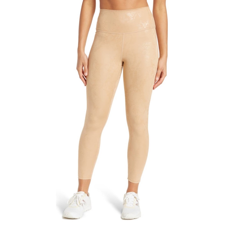 NWT Carbon38 Metallic Snake High Rise 7/8 Legging - M - Brown